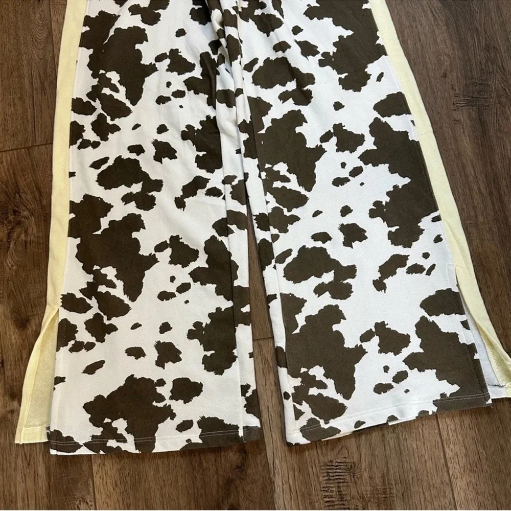 Grayson Threads Cow Print Joggers with Yellow Stripes - Picture 6 of 6